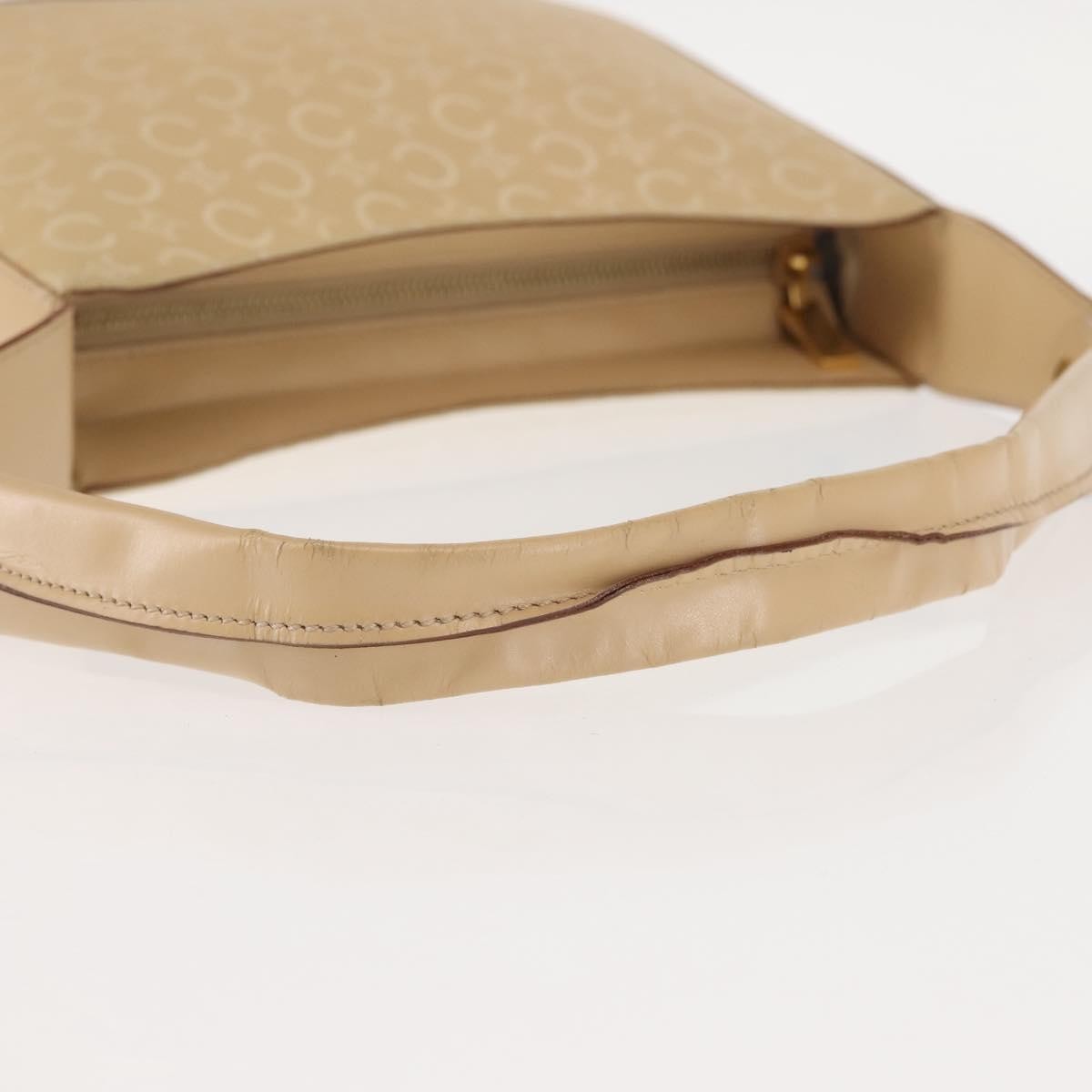 Celine Macadam Shoulder Bag Canvas, BEIGE, CANVAS, Shoulder bag