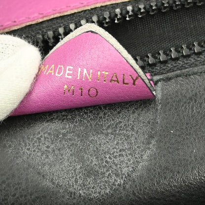 Celine Circle logo Leather, PINK, LEATHER, Clutche & pouche