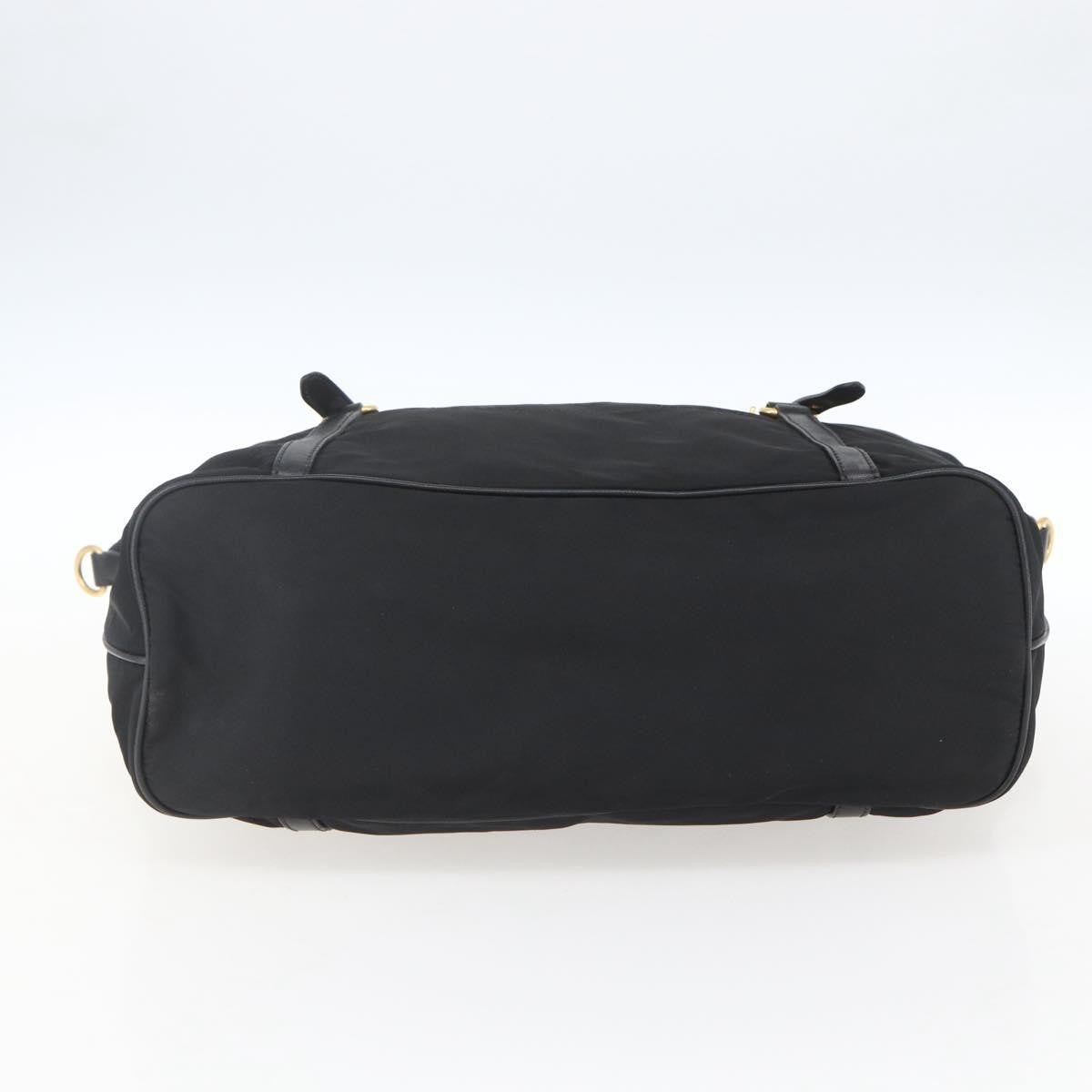 Prada Belted Tote Tessuto, BLACK, NYLON, Tote bag