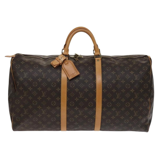 Louis Vuitton Keepall Bag Monogram Canvas, BROWN, CANVAS, Travel bag