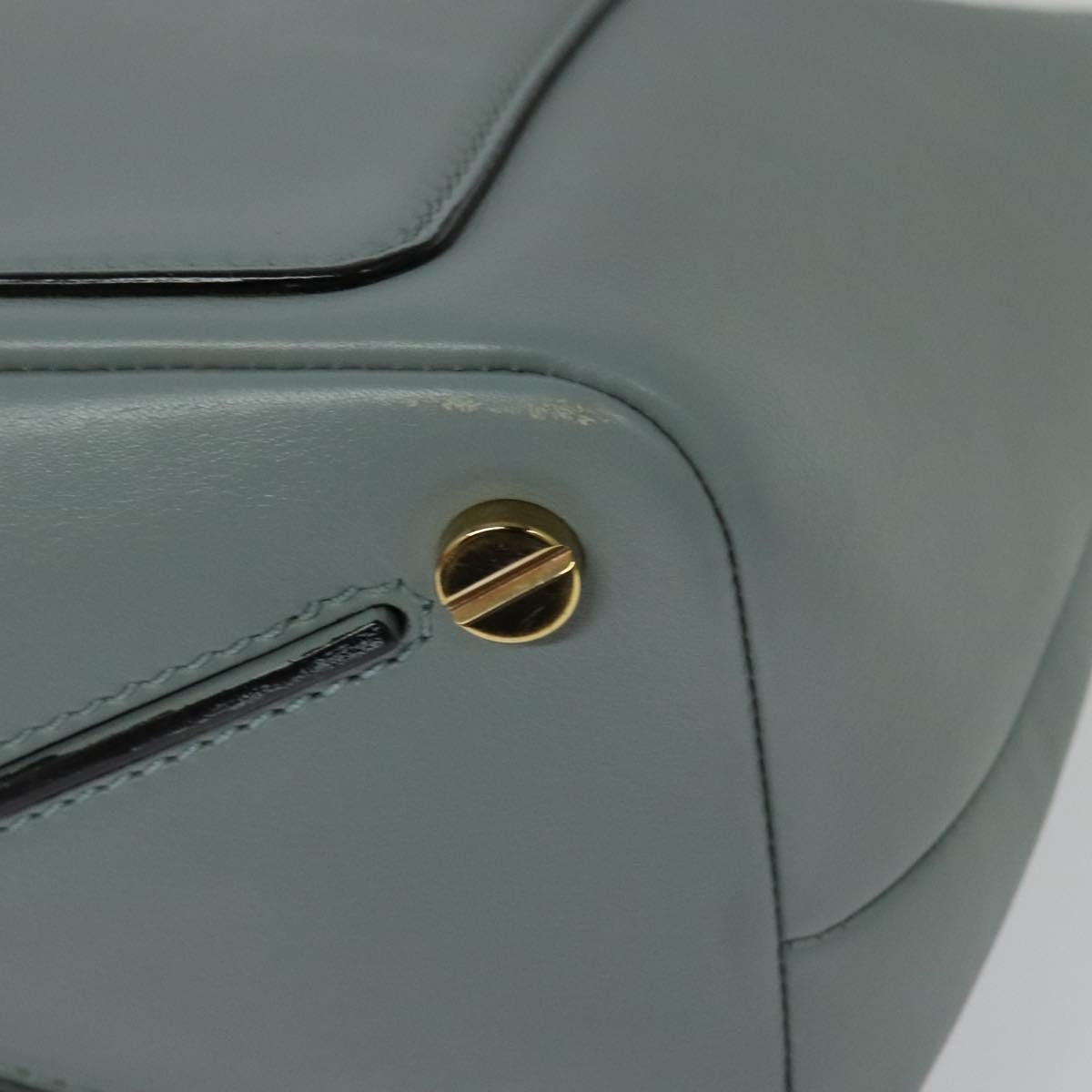 Valentino Garavani Demilune Flap Satchel Leather, BLUE, LEATHER, Handbag