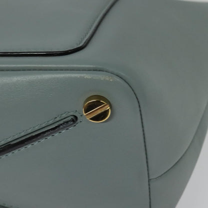 Valentino Garavani Demilune Flap Satchel Leather, BLUE, LEATHER, Handbag