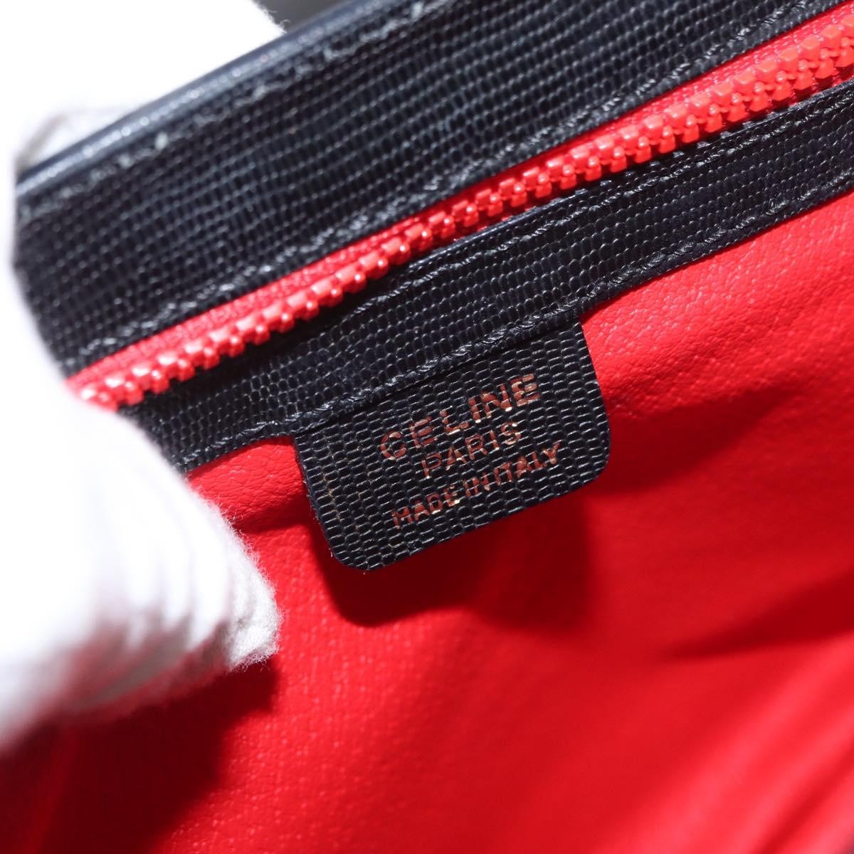 Celine Circle Logo Shoulder Bag Leather, BLACK, LEATHER, Shoulder bag