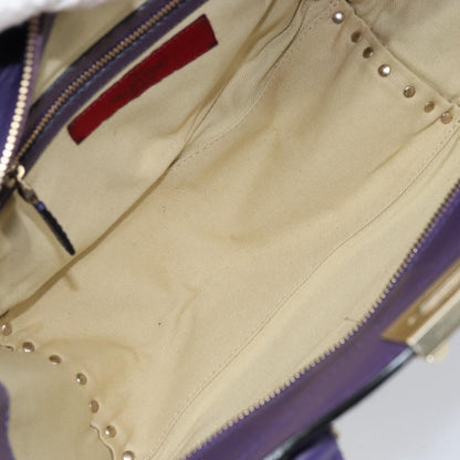 Valentino Garavani Rockstud Tote Rigid Leather, PURPLE, LEATHER, Tote bag