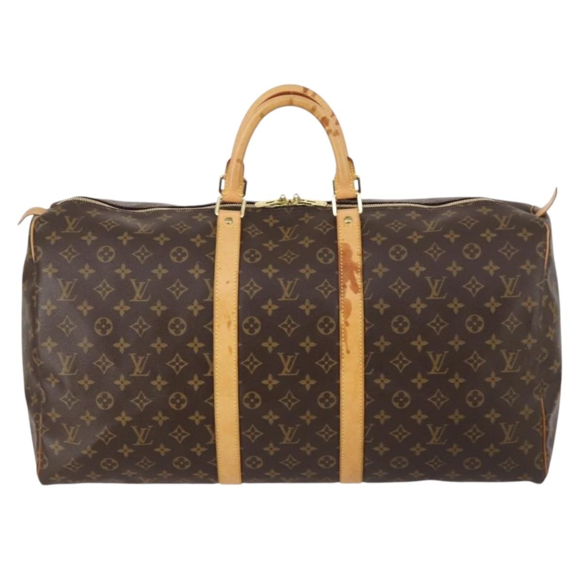 Louis Vuitton Keepall Bag Monogram Canvas, Brown, Canvas, Travel Bag