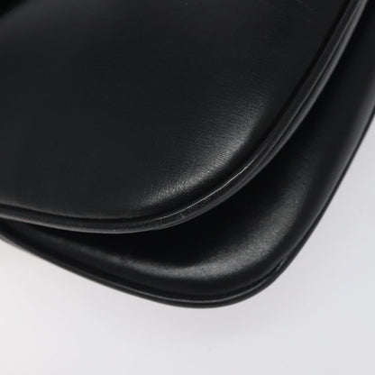 Gucci Vintage Flap Shoulder Bag Leather, BLACK, LEATHER, Shoulder bag