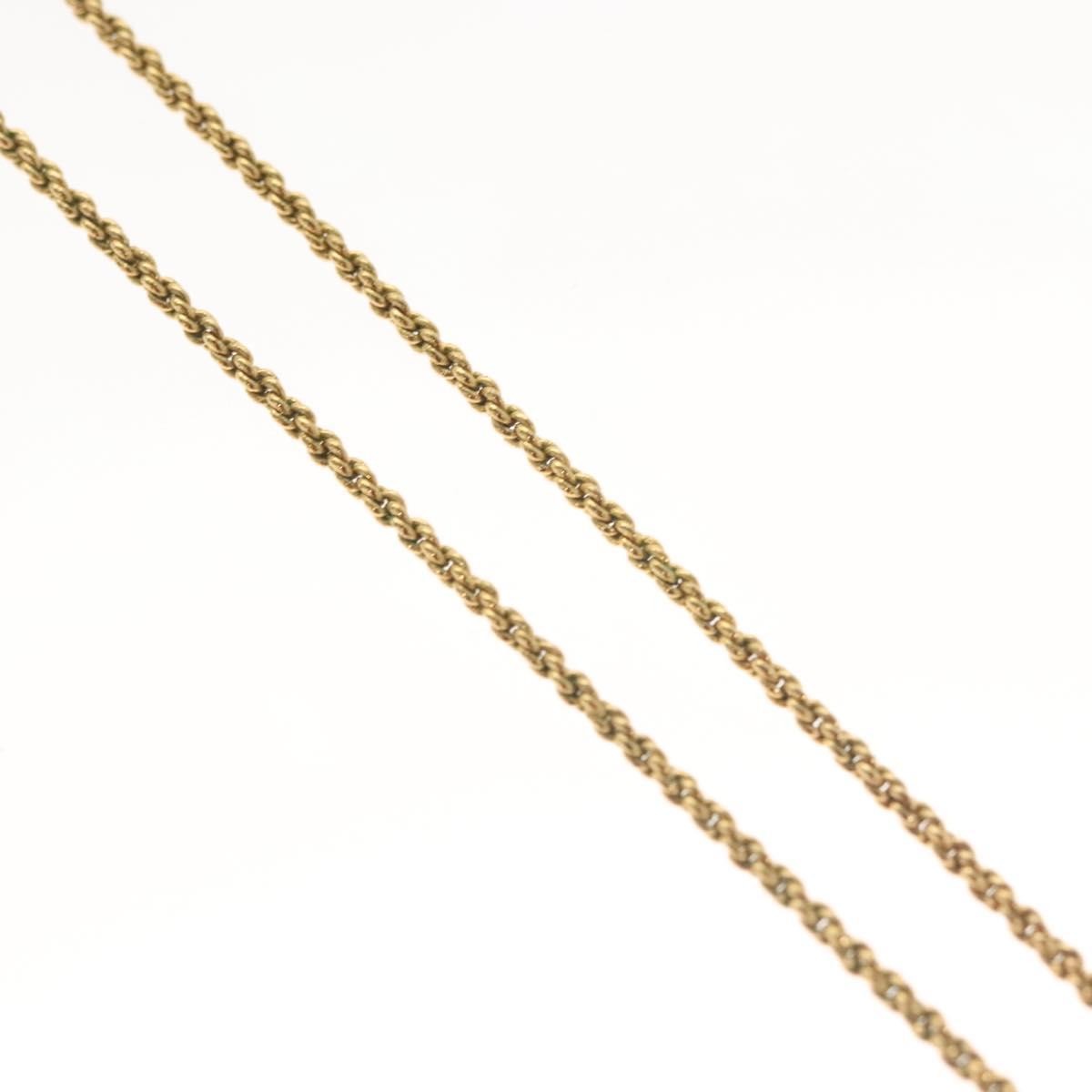 Christian Dior CD Pendant Necklace Metal and Crystals, GOLD, METAL, Necklace