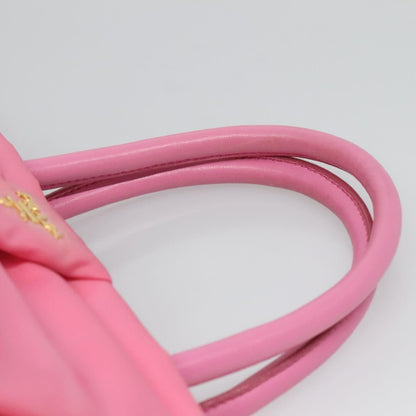 Prada Bow Tote Tessuto with Leather, PINK, NYLON, Tote bag