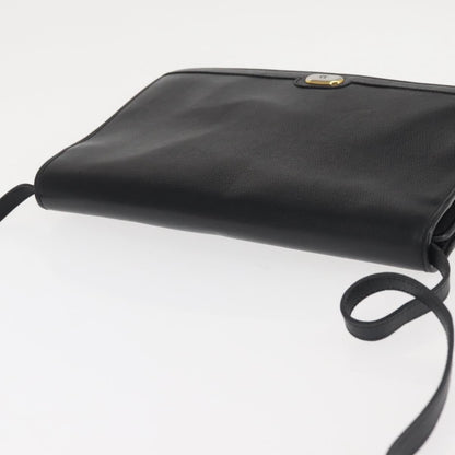 Christian Dior Vintage Full Flap Bag Leather, BLACK, LEATHER, Shoulder bag