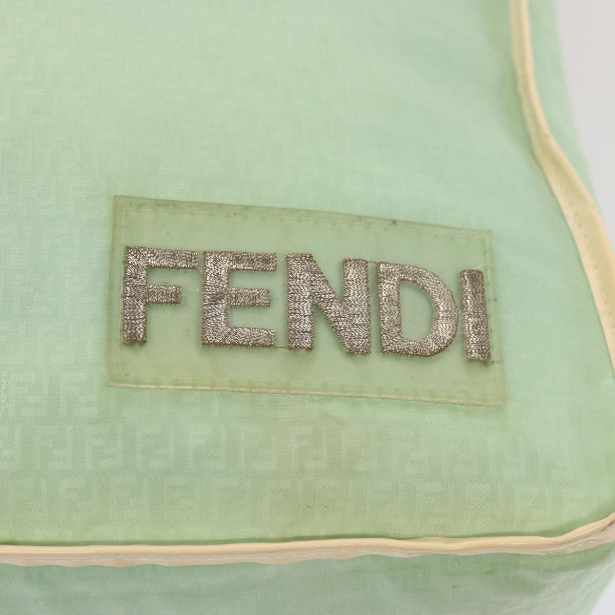 Fendi Vintage FF Zip Shoulder Bag Zucchino Canvas, Green, Canvas, Shoulder Bag