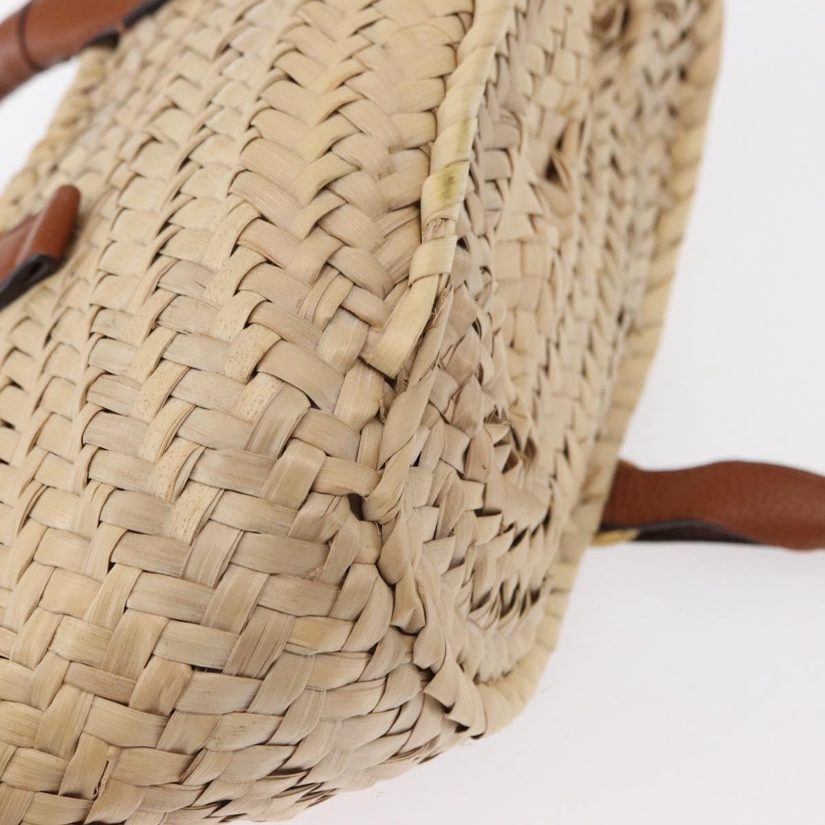 Chloe Marcie Basket Bag Raffia and Leather, BEIGE, WICKER, Handbag