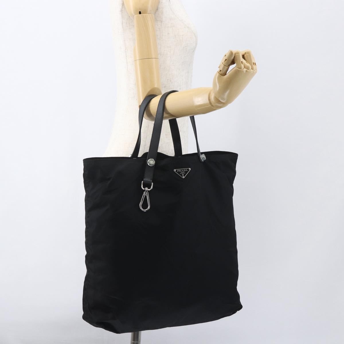 Prada Vintage Tote Tessuto, Black, Nylon, Tote Bag