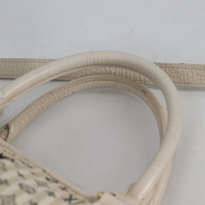 Louis Vuitton Marina Handbag Mini Lin Croisette, BEIGE, CANVAS, Handbag