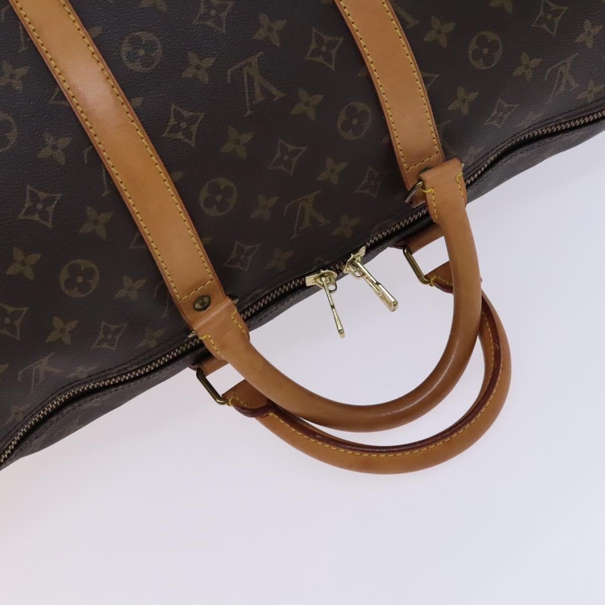 Louis Vuitton Keepall Bag Monogram Canvas, BROWN, CANVAS, Travel bag