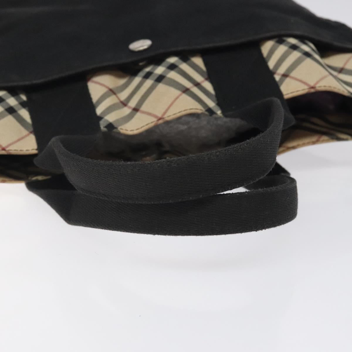 Burberry Nova Check Tote canvas check pattern, BLACK, CANVAS, Tote bag