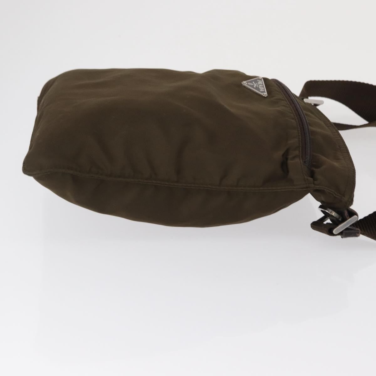 Prada Front Pocket Messenger Bag Tessuto, KHAKI, NYLON, Shoulder bag