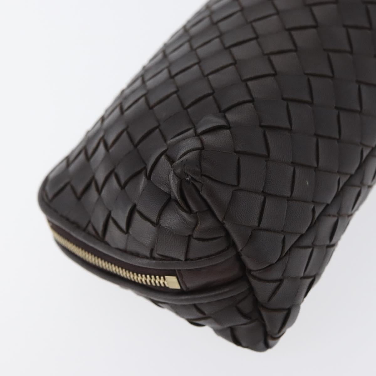 Bottega Veneta Intrecciato Leather, BROWN, LEATHER, Clutche & pouche