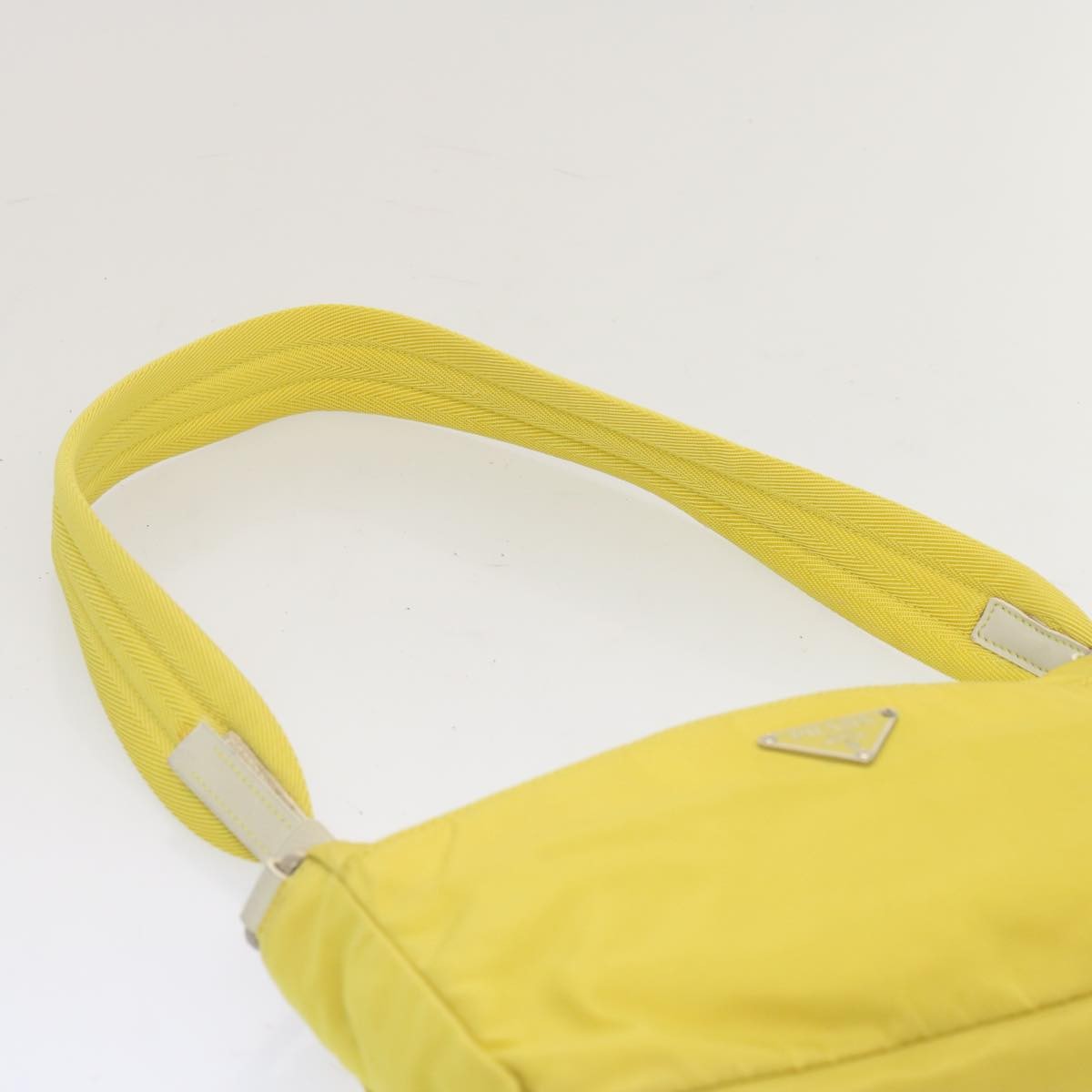 Prada Vintage Shoulder Bag Tessuto, Yellow, Nylon, Shoulder Bag