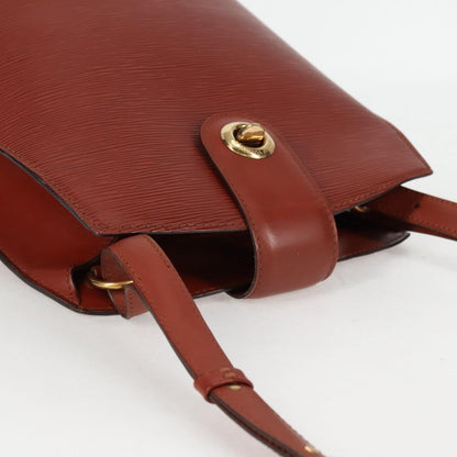 Louis Vuitton Cluny Shoulder Bag Epi Leather, BROWN, LEATHER, Shoulder bag