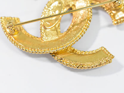 Chanel CC Brooch Metal, GOLD, GOLD_PLATED, Brooch