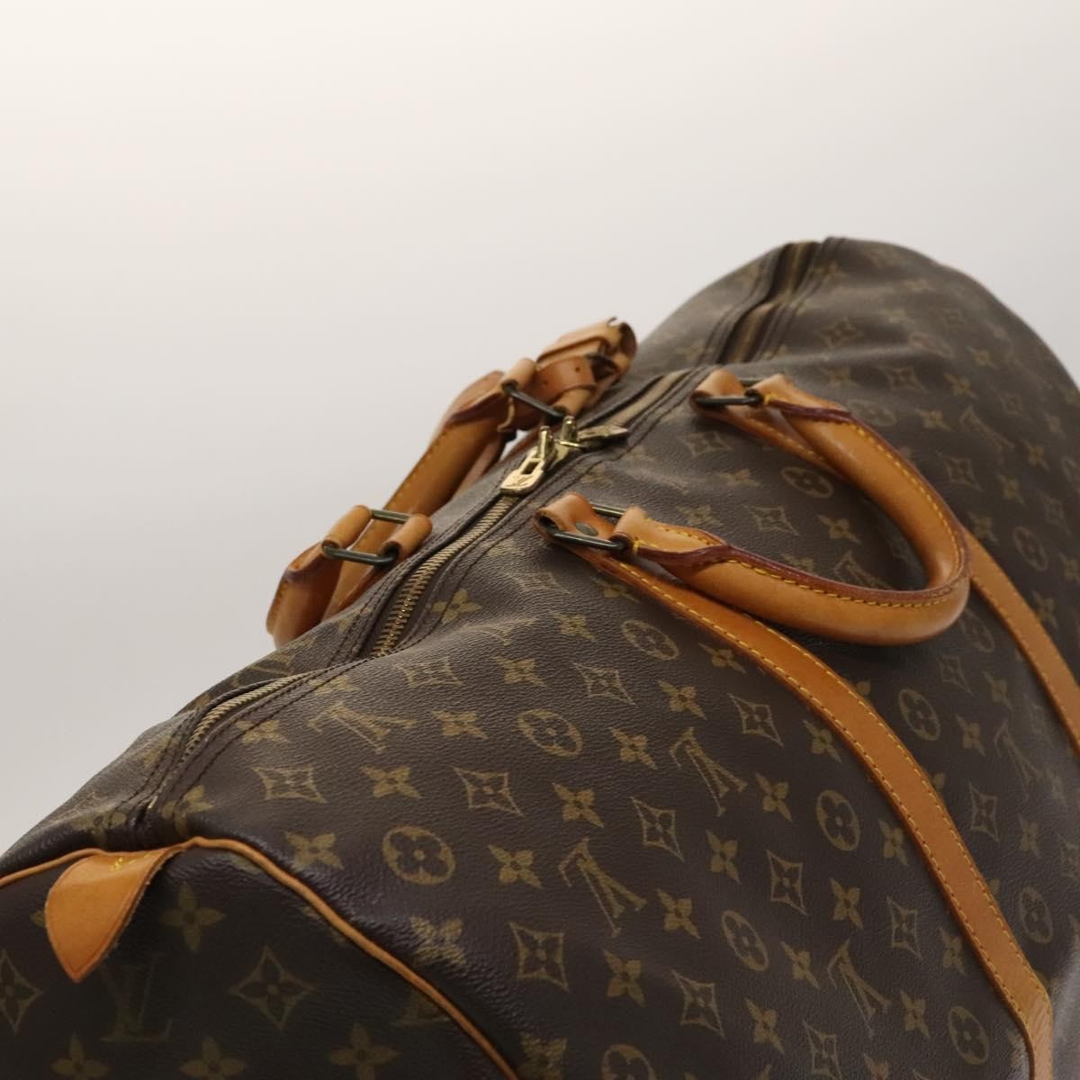Louis Vuitton Keepall Bag Monogram Canvas, BROWN, CANVAS, Travel bag