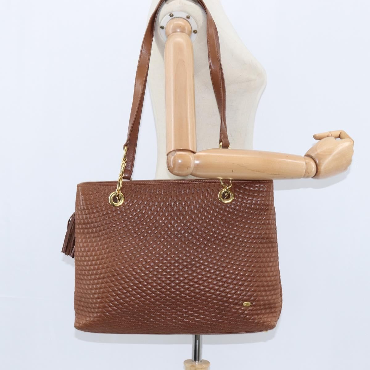 Bally Vintage Tote Bag Leather, Brown, Leather, Tote Bag