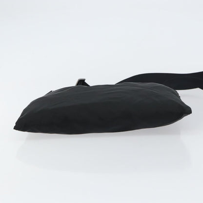 Prada Flat Messenger Bag Tessuto, BLACK, NYLON, Shoulder bag