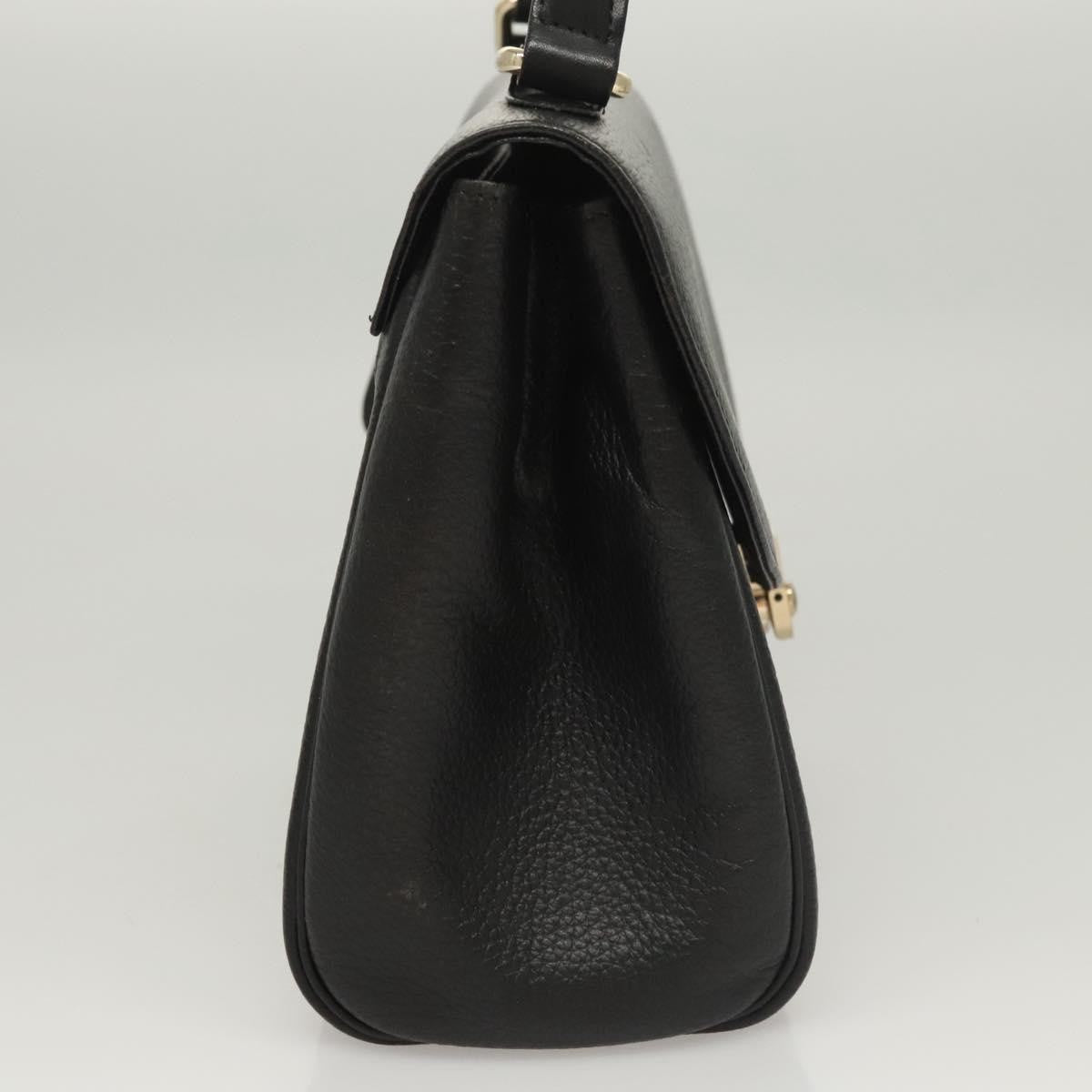 Burberry Vintage Handbag Leather, BLACK, LEATHER, Handbag