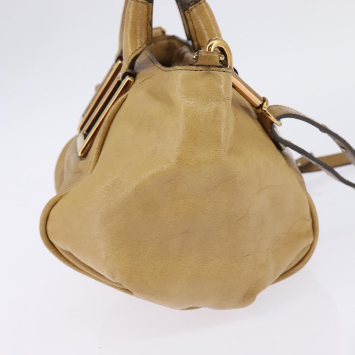 Chloe Ethel Handbag Leather, BEIGE, LEATHER, Handbag
