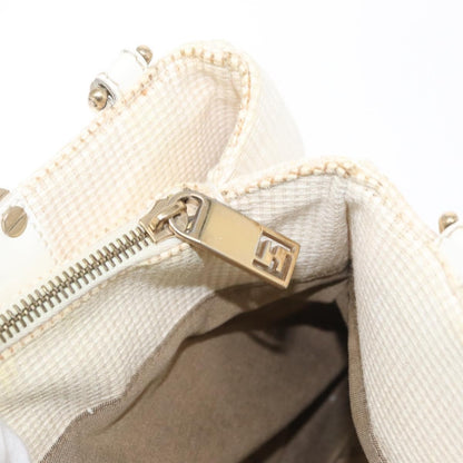 Fendi Mia Tote Canvas, WHITE, CANVAS, Tote bag