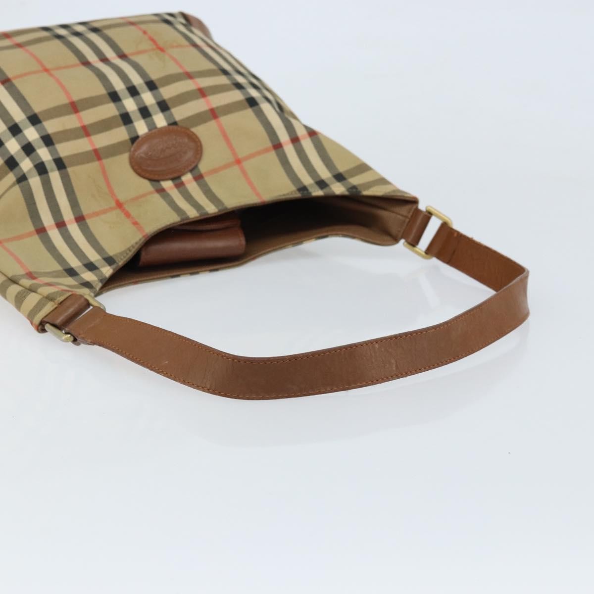 Burberry Nova check Shoulder bag Canvas and Leather, BEIGE, CANVAS, Shoulder bag