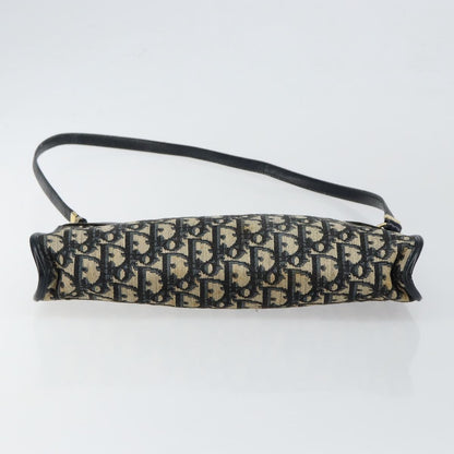 Christian Dior Vintage Trotter Shoulder Bag Canvas, NAVY, CANVAS, Shoulder bag