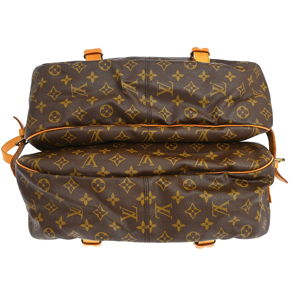 Louis Vuitton Saumur Handbag Monogram Canvas, Brown, Canvas, Shoulder Bag