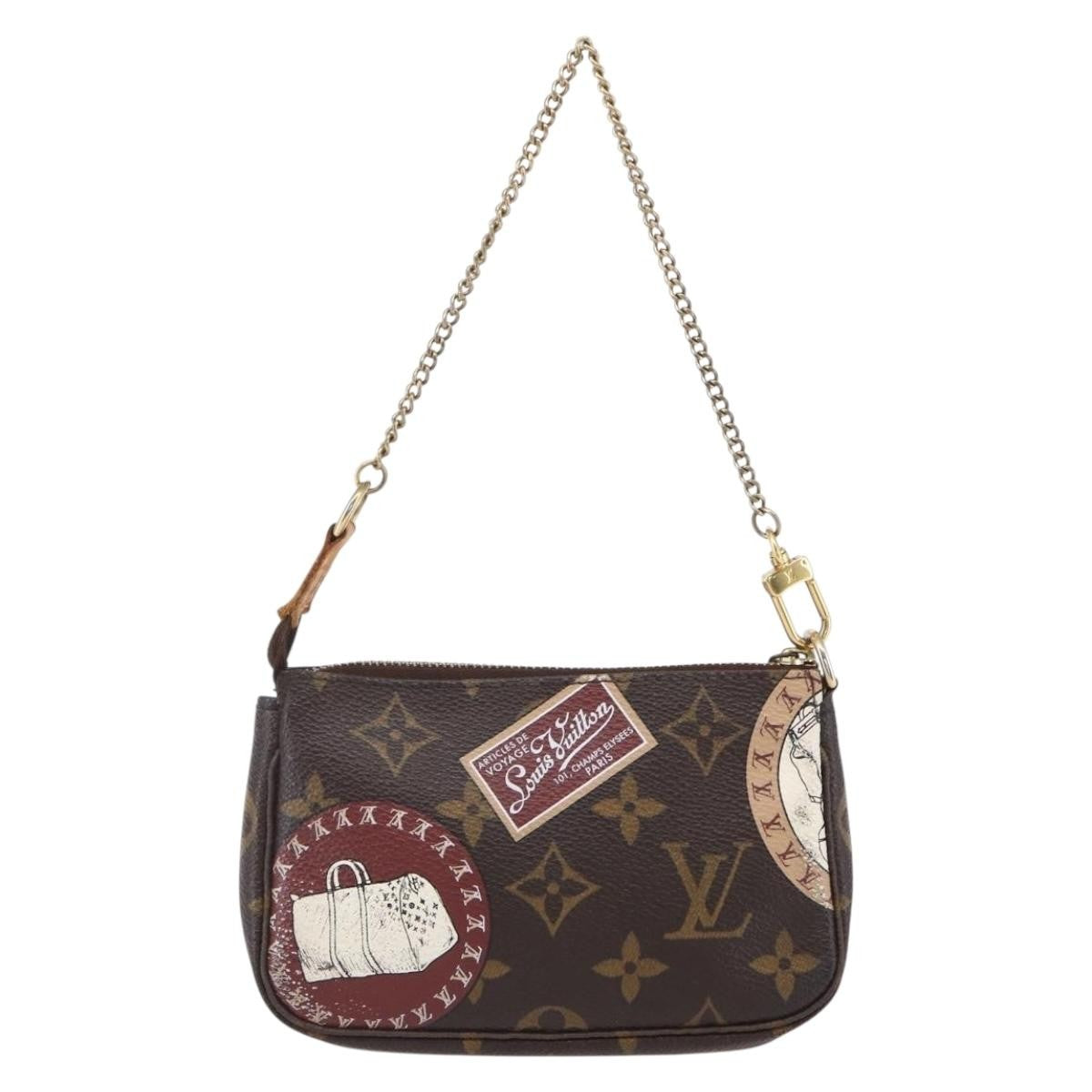 Louis Vuitton Mini pochette accessoire Limited edition Monogram canvas, BROWN, CANVAS, Accessory
