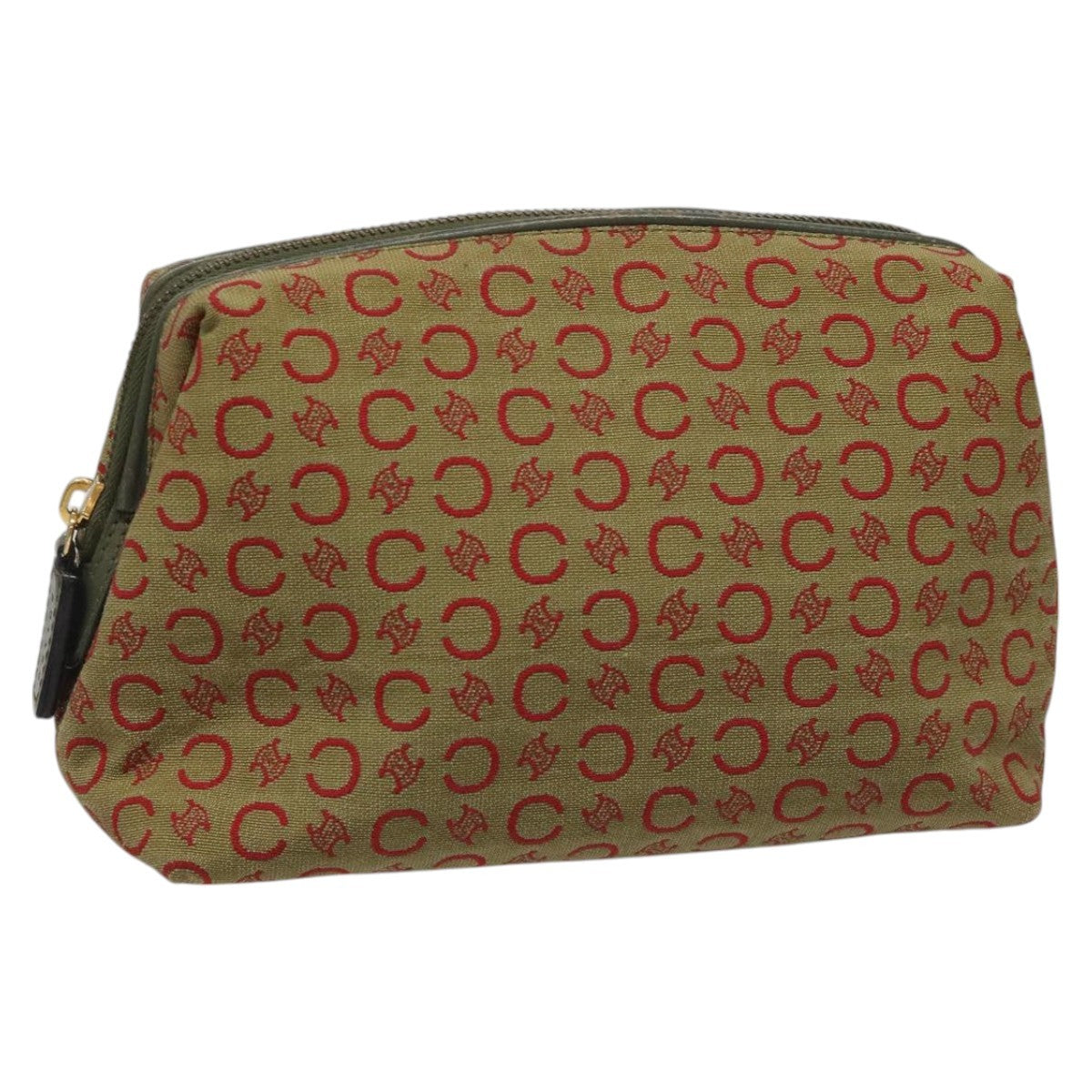 Celine C Macadam Pouch Canvas, BEIGE, CANVAS, Clutche & pouche
