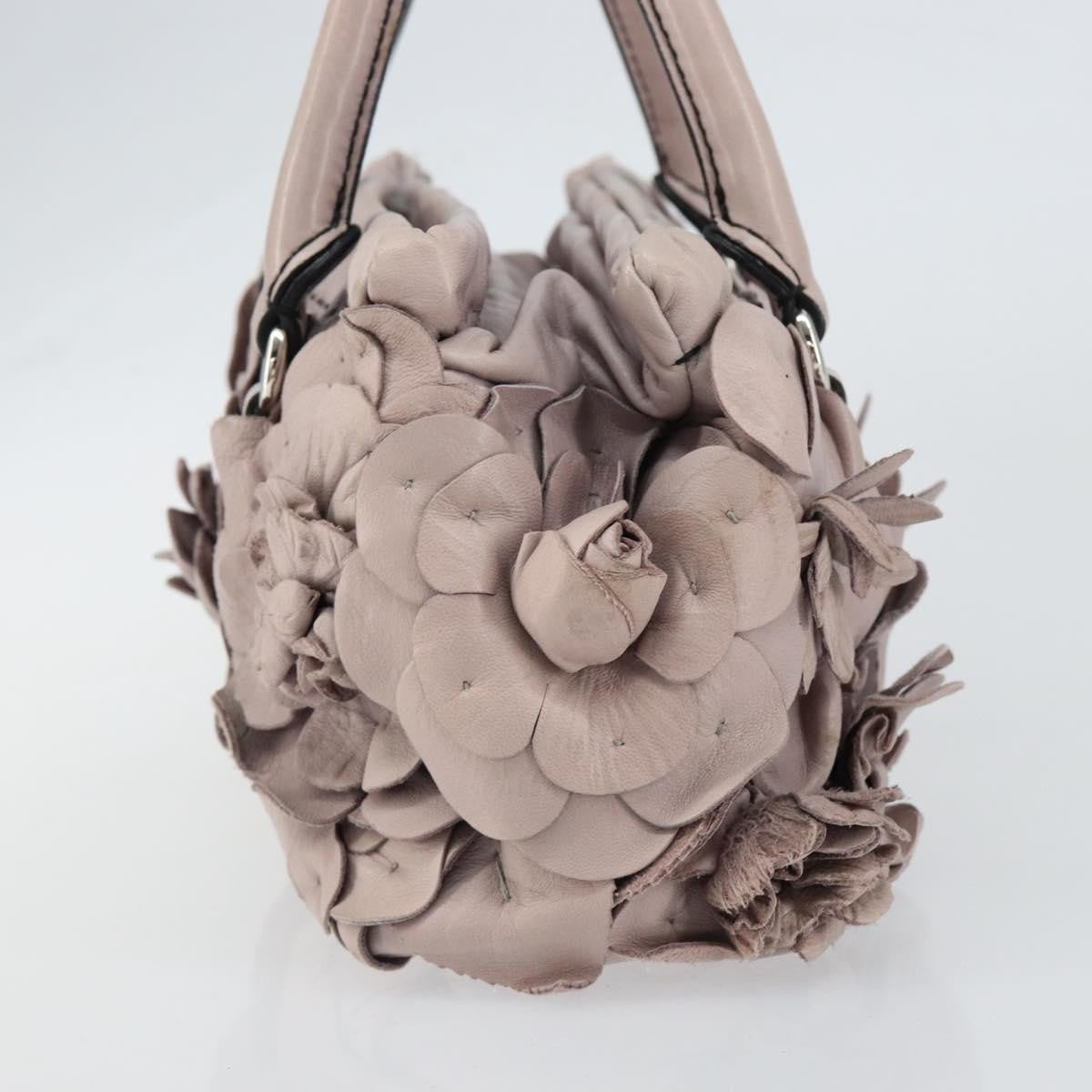 Valentino Garavani Rose Handbag Leather, PURPLE, LEATHER, Handbag