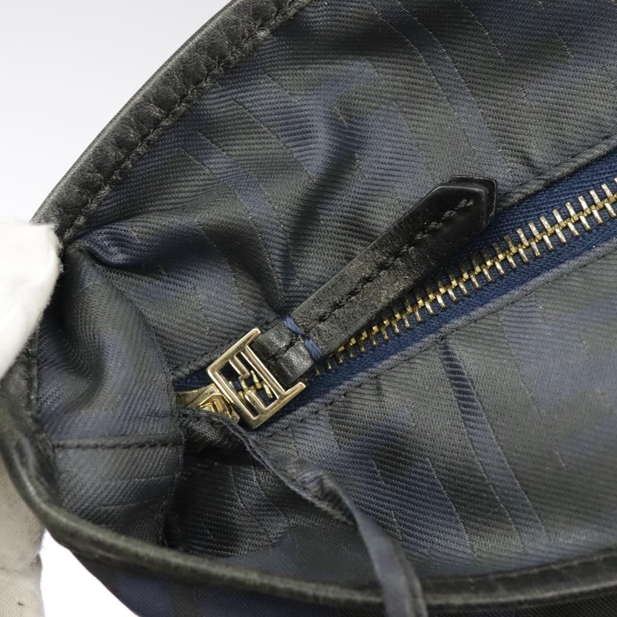 Fendi Zucca Tote bag FF motif, Navy, Canvas, Tote Bag