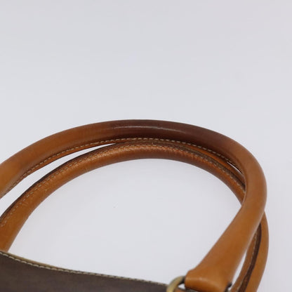 Celine Vintage Macadam Handbag Canvas, BROWN, CANVAS, Handbag