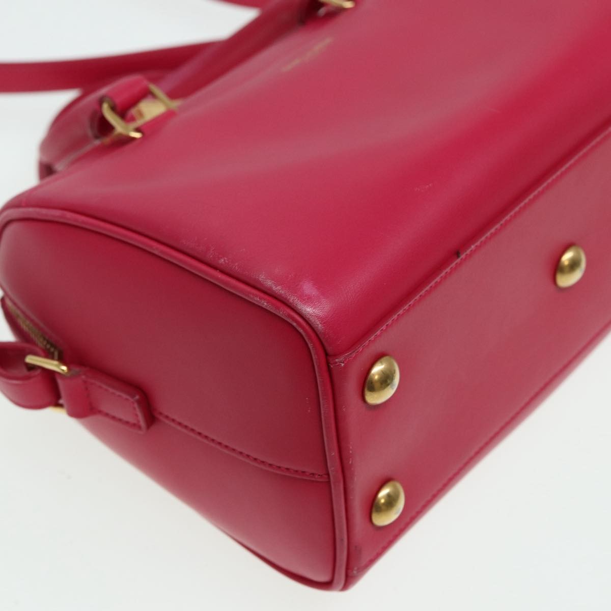 Saint Laurent Classic Baby Duffle Bag Leather, RED, LEATHER, Travel bag