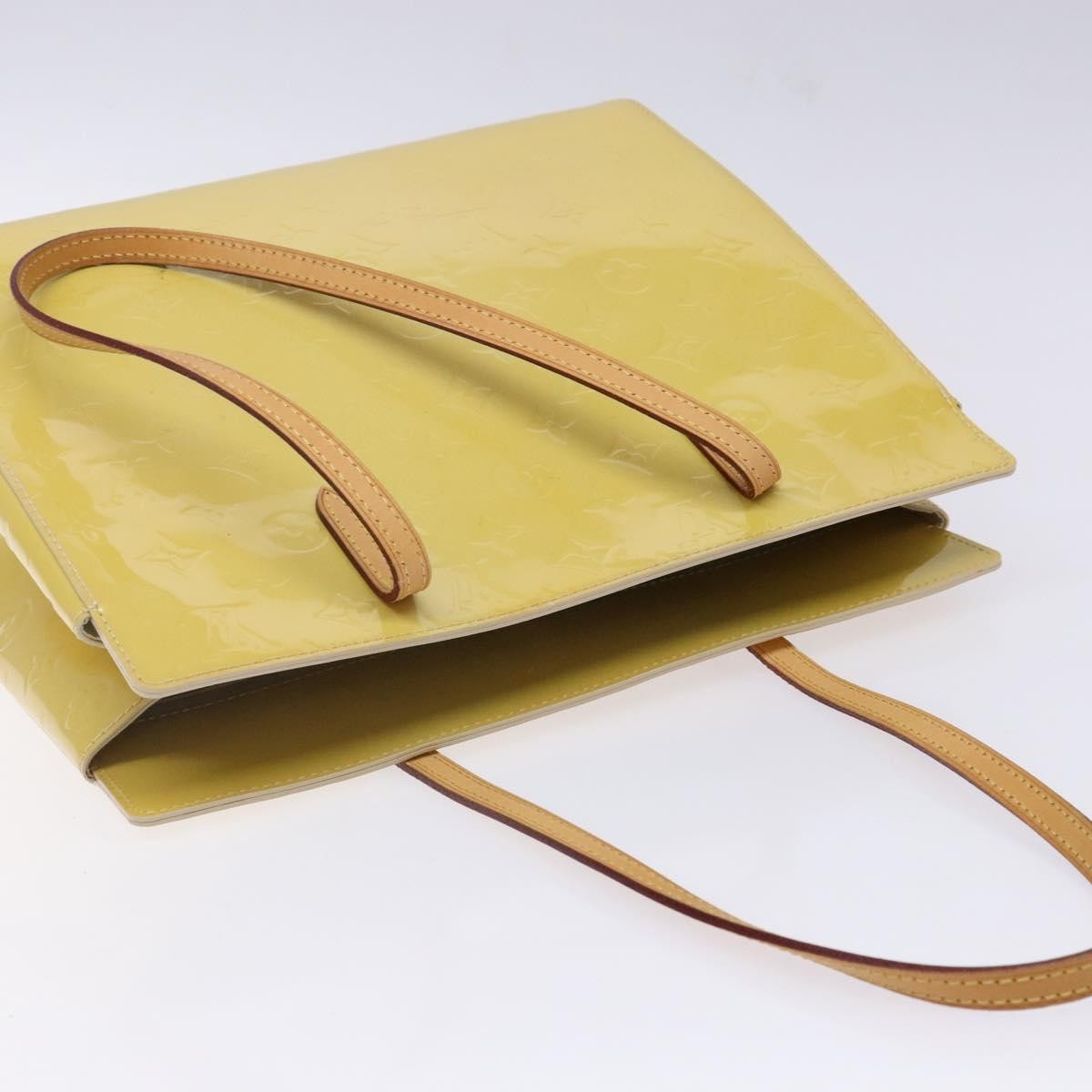 Louis Vuitton Catalina Handbag Monogram Vernis, YELLOW, PATENT_LEATHER, Tote bag