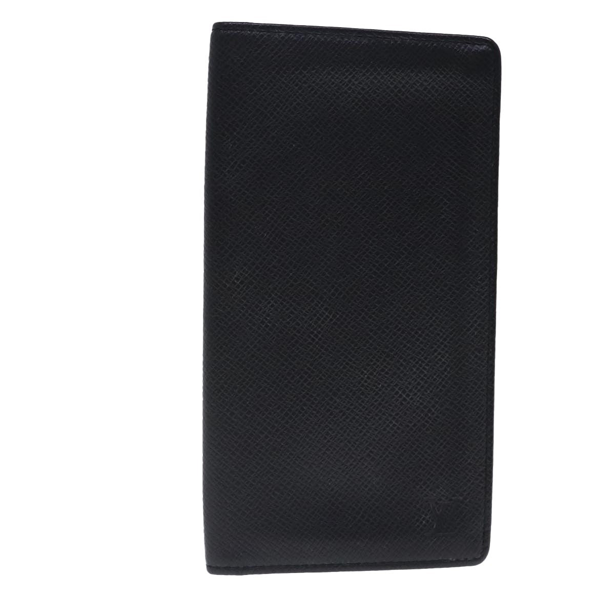 Louis Vuitton Porte Cartes Wallet Taiga Leather, BLACK, LEATHER, Wallets
