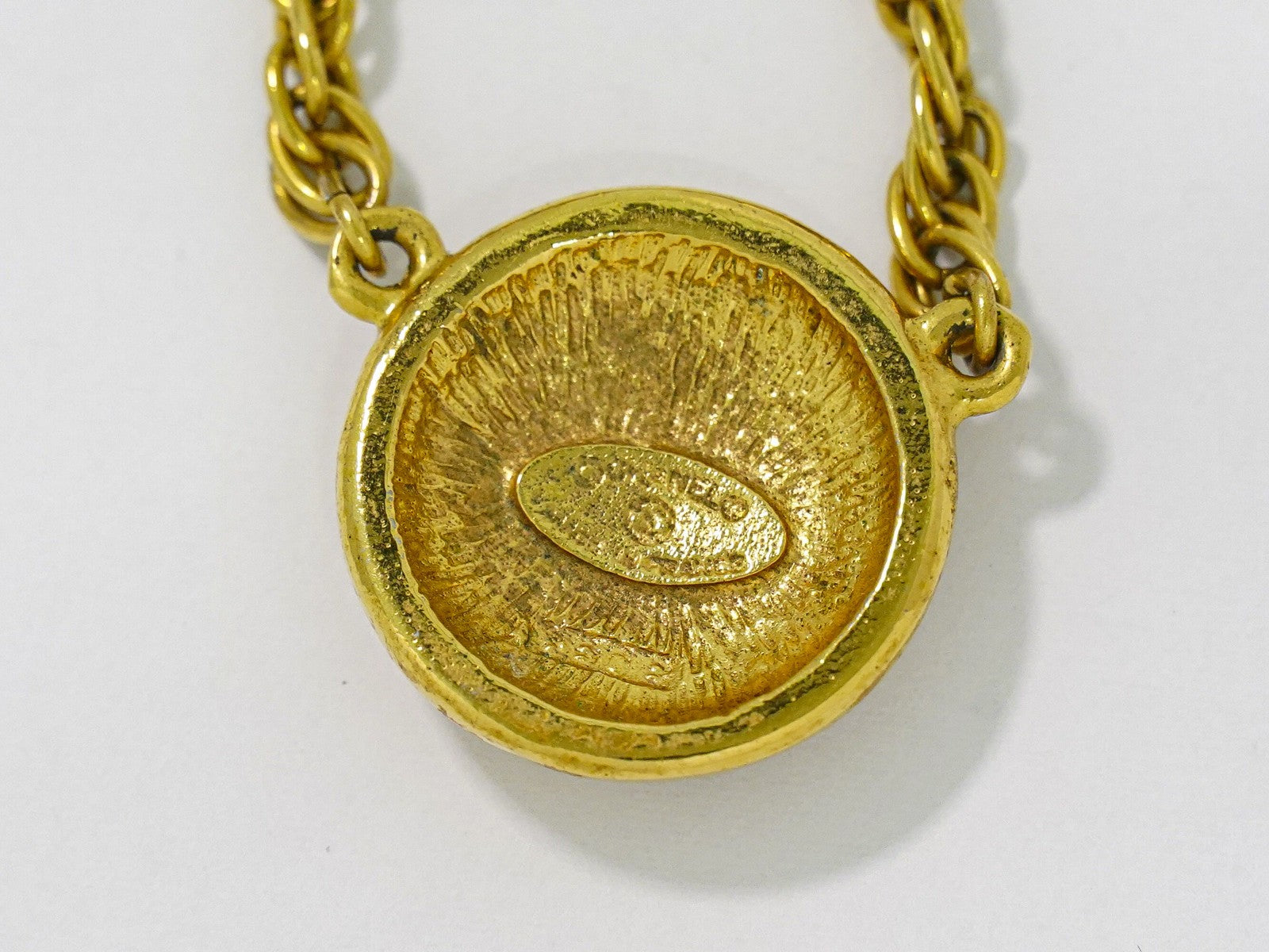 Chanel CC Pendant Necklace Metal, GOLD, GOLD_PLATED, Necklace