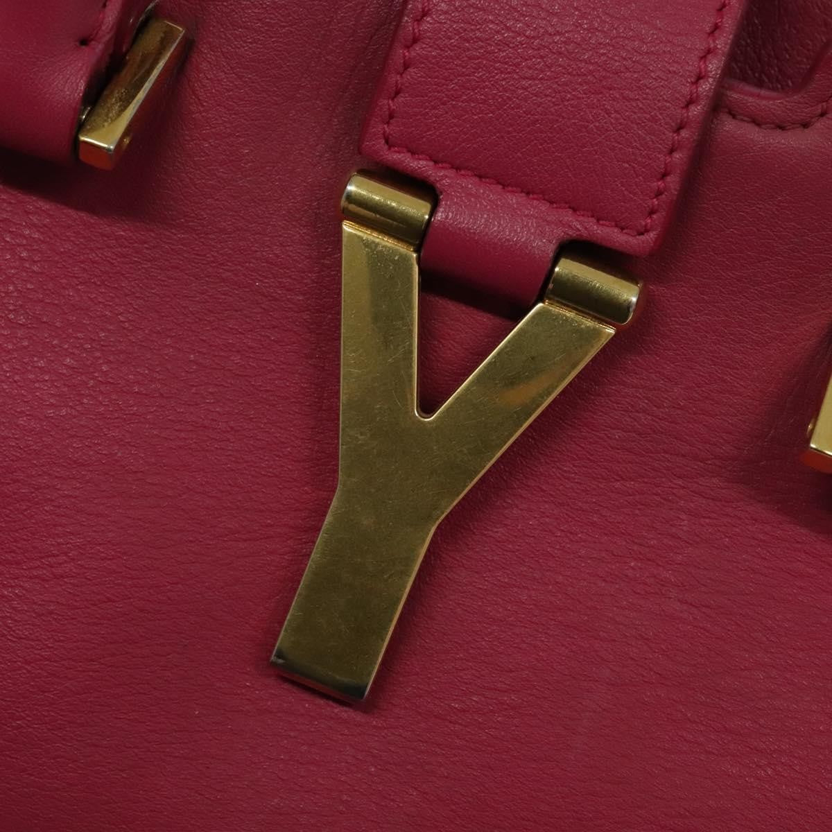 Saint Laurent Classic Y Cabas Leather, PINK, LEATHER, Tote bag