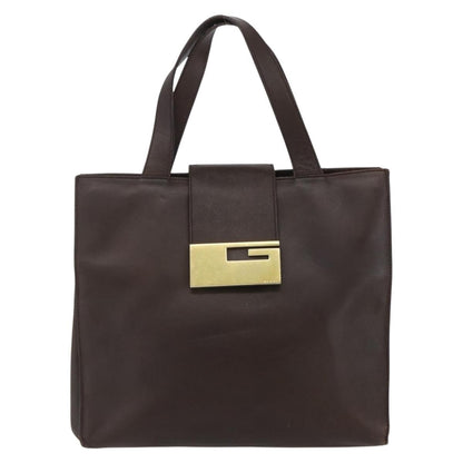 Gucci Vintage Handbag Leather, BROWN, LEATHER, Handbag