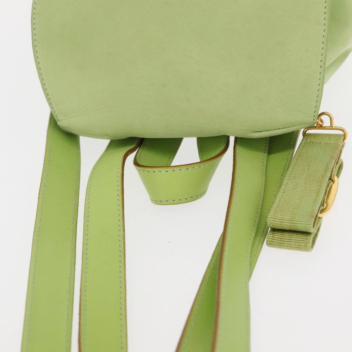 Salvatore Ferragamo Gancini Backpack Suede, GREEN, SUEDE, Backpack