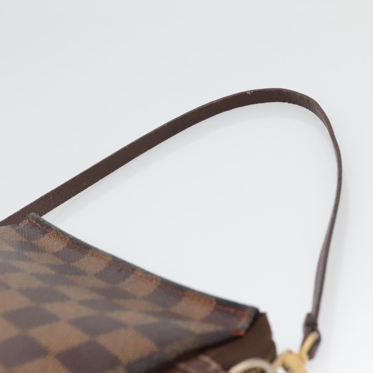 Louis Vuitton Trousse Make Up Bag Damier, BROWN, CANVAS, Clutche & pouche
