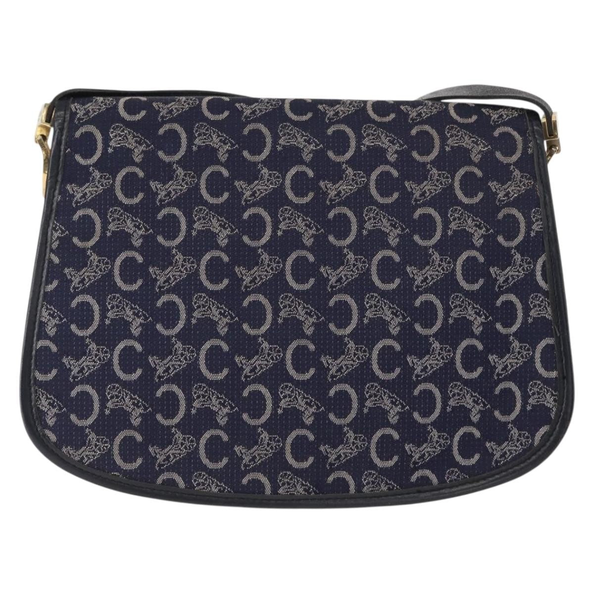 Celine C Sulky Shoulder bag Canvas, NAVY, CANVAS, Shoulder bag