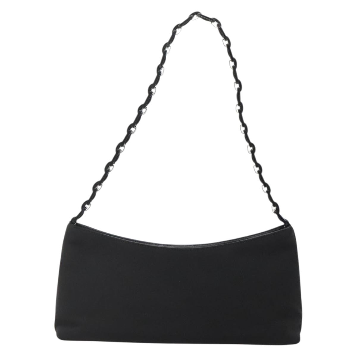 Salvatore Ferragamo Vala Shoulder Bag Nylon, BLACK, NYLON, Shoulder bag