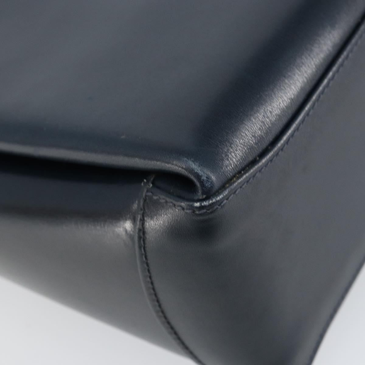 Gucci Vintage Convertible Box Crossbody Bag Leather, NAVY, LEATHER, Handbag