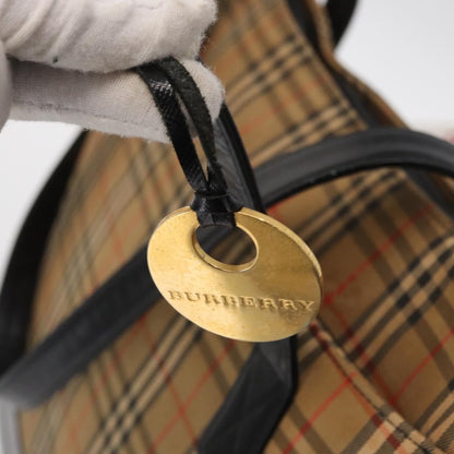 Burberry Nova check Shoulder bag Canvas, BEIGE, CANVAS, Shoulder bag